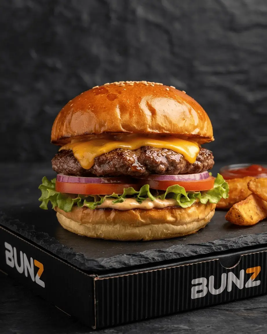 Premium Beef Burger with juicy beef patty - BUNZ.pk Pakistan