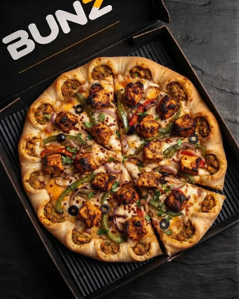 Kabab Crust Pizza with kebab stuffed crust - BUNZ.pk Pakistan